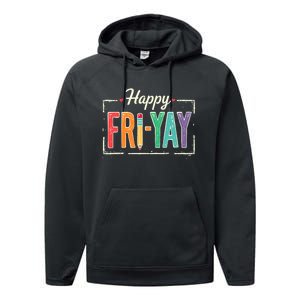 Happy Friyay Teacher Essentials Performance Fleece Hoodie