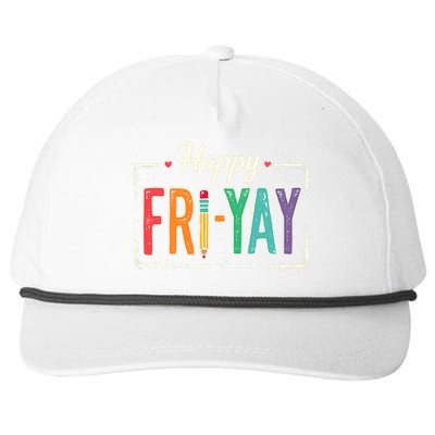 Happy Friyay Teacher Essentials Snapback Five-Panel Rope Hat