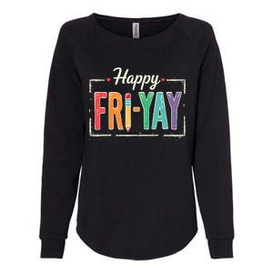 Happy Friyay Teacher Essentials Womens California Wash Sweatshirt