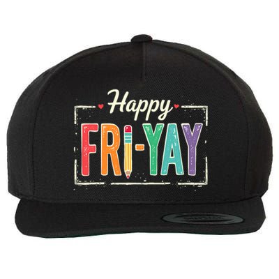 Happy Friyay Teacher Essentials Wool Snapback Cap