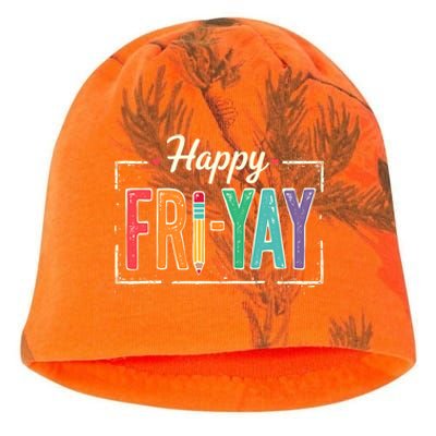 Happy Friyay Teacher Essentials Kati - Camo Knit Beanie