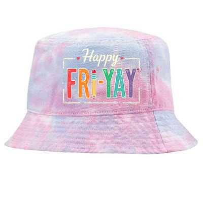 Happy Friyay Teacher Essentials Tie-Dyed Bucket Hat