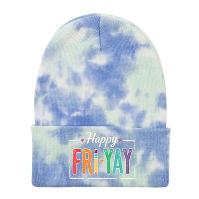 Happy Friyay Teacher Essentials Tie Dye 12in Knit Beanie