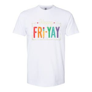 Happy Friyay Teacher Essentials Softstyle CVC T-Shirt