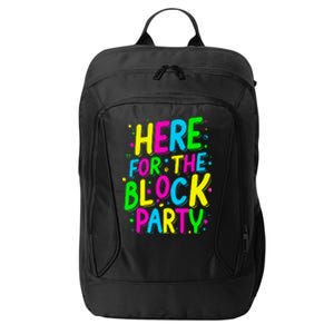 Here For The Block Party Funny Builder City Backpack