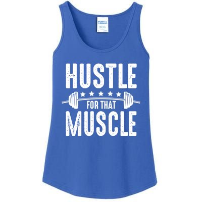 Hustle For That Muscle Workout Enthusiast Christmas Gift Ladies Essential Tank