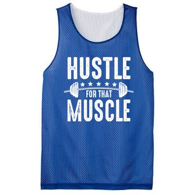 Hustle For That Muscle Workout Enthusiast Christmas Gift Mesh Reversible Basketball Jersey Tank