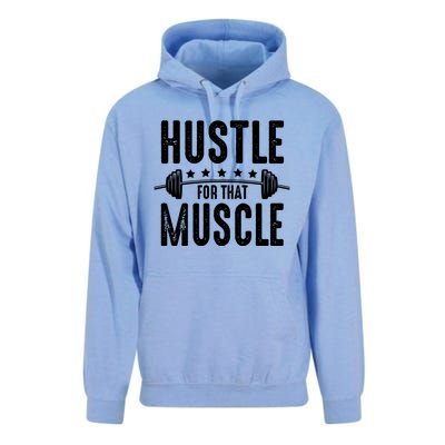 Hustle For That Muscle Workout Enthusiast Christmas Gift Unisex Surf Hoodie