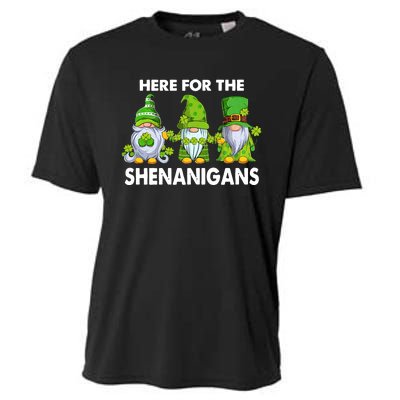 Here For The Shenanigans St Patrick's Day Holiday Lucky Gnome Cooling Performance Crew T-Shirt