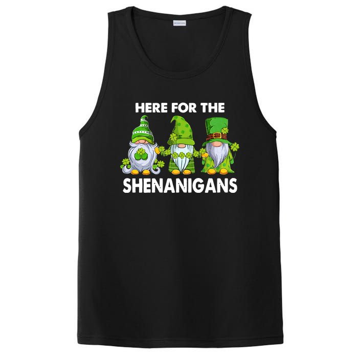 Here For The Shenanigans St Patrick's Day Holiday Lucky Gnome PosiCharge Competitor Tank