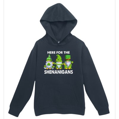 Here For The Shenanigans St Patrick's Day Holiday Lucky Gnome Urban Pullover Hoodie