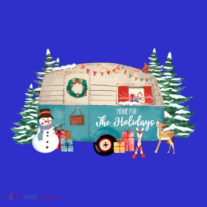 Home For The Christmas Holidays Rv Trailer Great Gift Poster