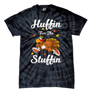 Huffin For The Stuffin Thanksgiving Turkey Trot 5k Race Tie-Dye T-Shirt