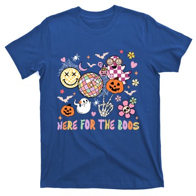 Here For The Boos Groovy Ghost Retro Disco Halloween Costume Gift T-Shirt