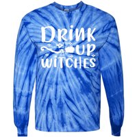 Halloween Funny Up Witches Gift Tie-Dye Long Sleeve Shirt