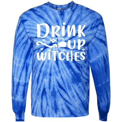 Halloween Funny Up Witches Gift Tie-Dye Long Sleeve Shirt