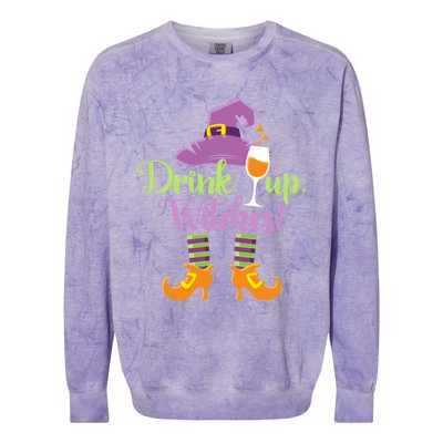 Halloween Funny Up Witches Gift Colorblast Crewneck Sweatshirt