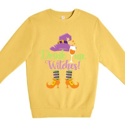 Halloween Funny Up Witches Gift Premium Crewneck Sweatshirt