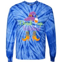 Halloween Funny Up Witches Gift Tie-Dye Long Sleeve Shirt