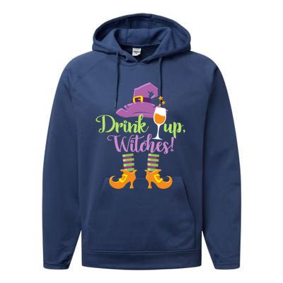 Halloween Funny Up Witches Gift Performance Fleece Hoodie