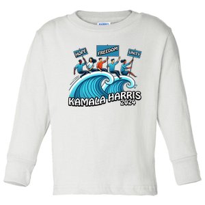 Hope Freedom Unity Elect Kamala Harris President 2024 Toddler Long Sleeve Shirt