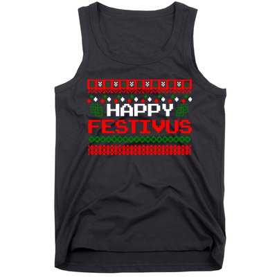 Happy Festivus Ugly Christmas Tank Top