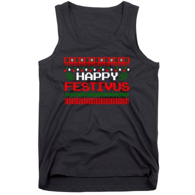 Happy Festivus Ugly Christmas Tank Top