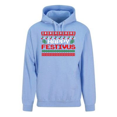 Happy Festivus Ugly Christmas Unisex Surf Hoodie