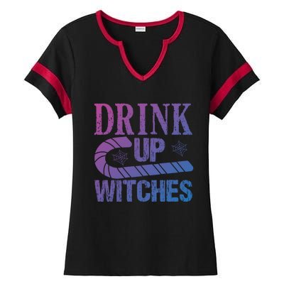 Halloween Funny Up Witches Gift Ladies Halftime Notch Neck Tee