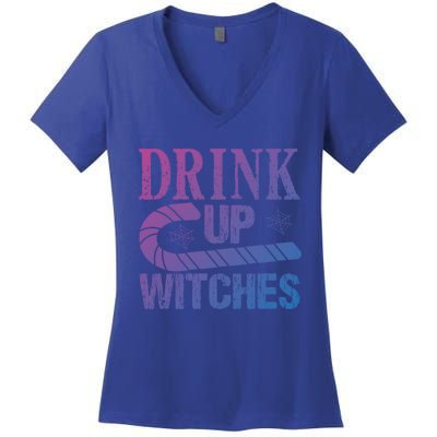 Halloween Funny Up Witches Gift Women's V-Neck T-Shirt