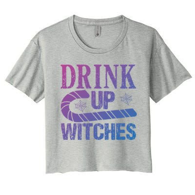 Halloween Funny Up Witches Gift Women's Crop Top Tee