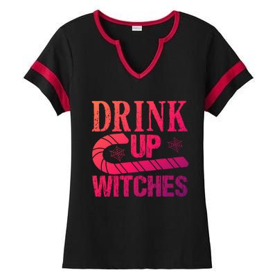 Halloween Funny Up Witches Gift Ladies Halftime Notch Neck Tee