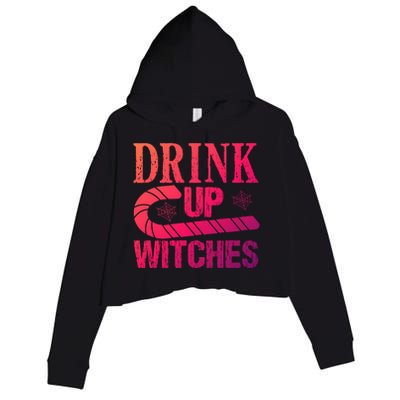 Halloween Funny Up Witches Gift Crop Fleece Hoodie