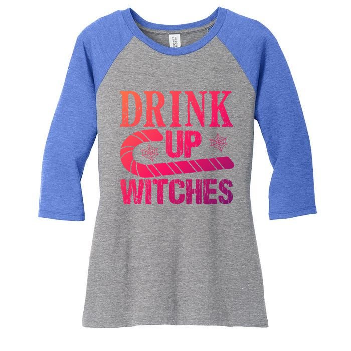 Halloween Funny Up Witches Gift Women's Tri-Blend 3/4-Sleeve Raglan Shirt