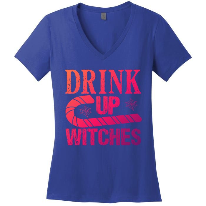 Halloween Funny Up Witches Gift Women's V-Neck T-Shirt