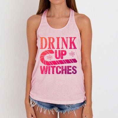 Halloween Funny Up Witches Gift Women's Knotted Racerback Tank