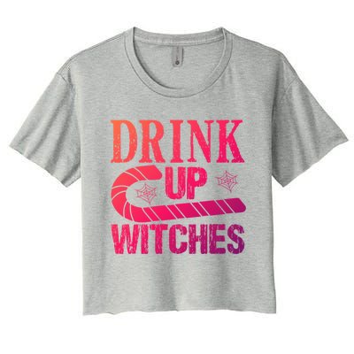 Halloween Funny Up Witches Gift Women's Crop Top Tee