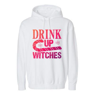 Halloween Funny Up Witches Gift Garment-Dyed Fleece Hoodie