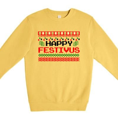 Happy Festivus Ugly Christmas Premium Crewneck Sweatshirt