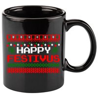 Happy Festivus Ugly Christmas 11oz C Handle Ceramic Mug