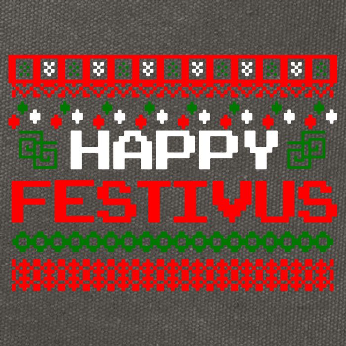 Happy Festivus Ugly Christmas Cotton Canvas Backpack