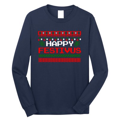 Happy Festivus Ugly Christmas Long Sleeve Shirt