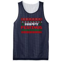 Happy Festivus Ugly Christmas Mesh Reversible Basketball Jersey Tank