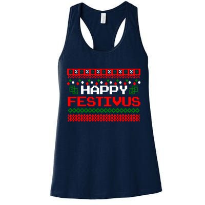 Happy Festivus Ugly Christmas Womens Tank Top