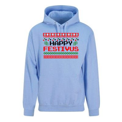 Happy Festivus Ugly Christmas Unisex Surf Hoodie