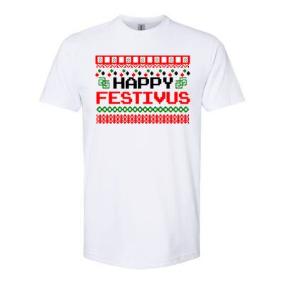 Happy Festivus Ugly Christmas Softstyle CVC T-Shirt