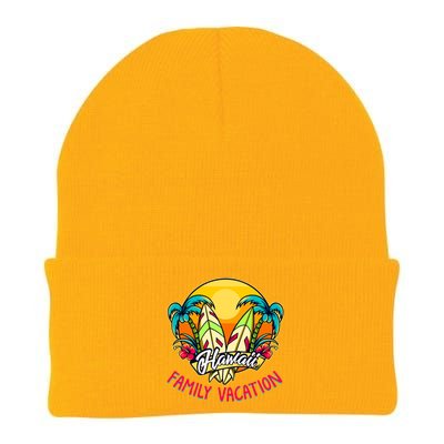 Hawaii Family Vacation Hello Summer Vibes Beach Vacay Cute Gift Knit Cap Winter Beanie