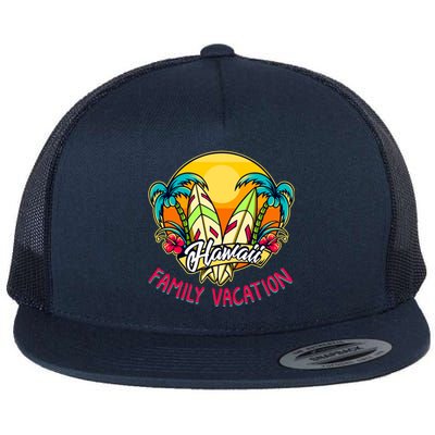 Hawaii Family Vacation Hello Summer Vibes Beach Vacay Cute Gift Flat Bill Trucker Hat