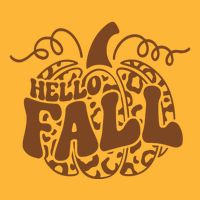 Hello Fall Vibes Leopard Pumpkin Pom Pom 12in Knit Beanie