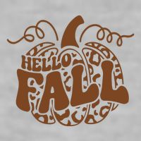 Hello Fall Vibes Leopard Pumpkin Ladies PosiCharge Tri-Blend Wicking Tank